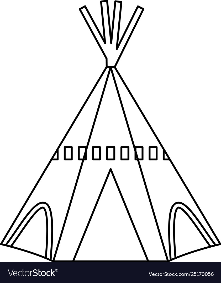 Tipi teepee eps Royalty Free Vector Image - VectorStock