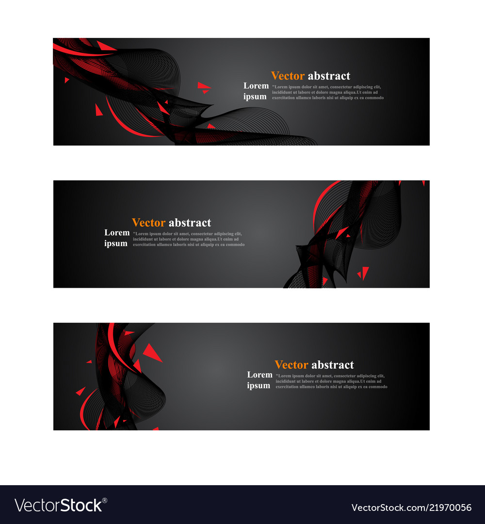 Website Header Or Banner Web Set Abstract Vector Image
