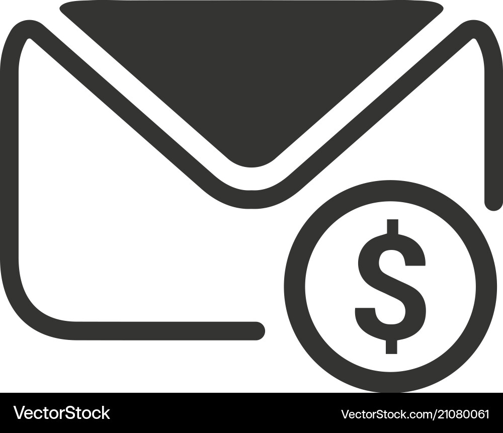 Financial message icon Royalty Free Vector Image