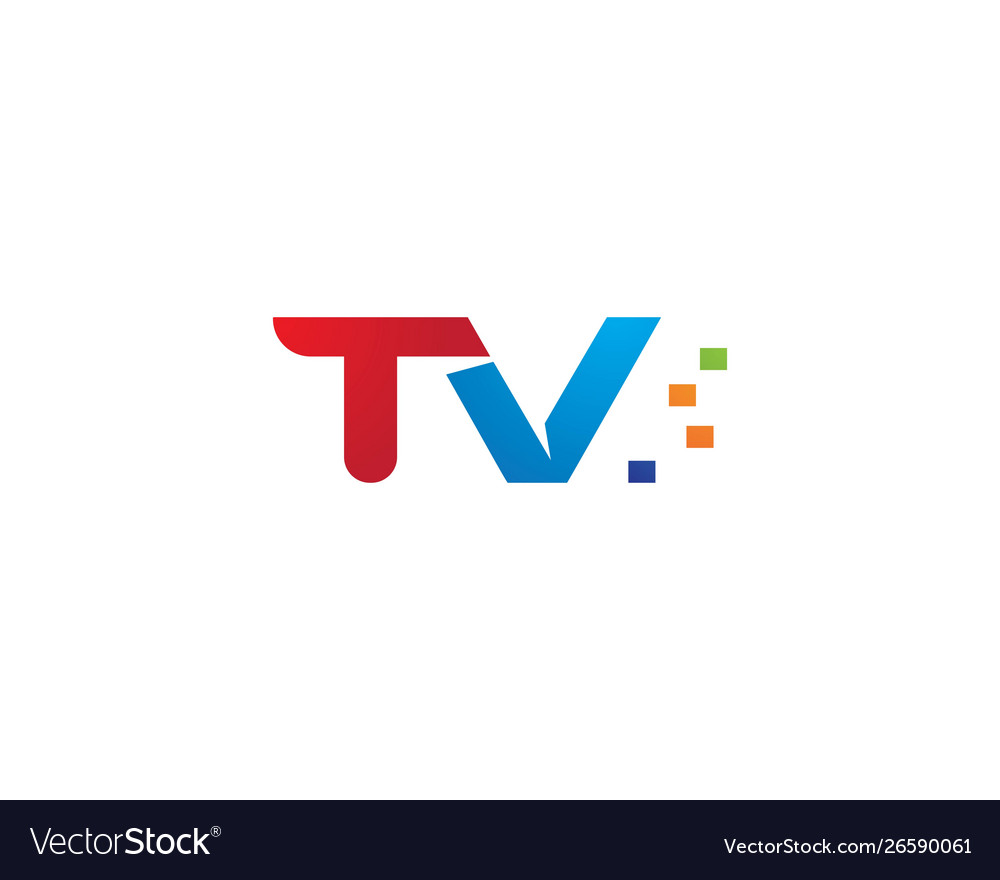 Tv logo design Royalty Free Vector Image - VectorStock