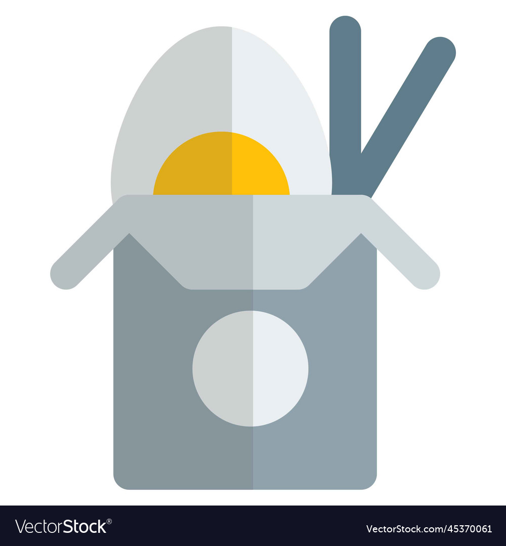 Unsealed box of fresh cooked rice Royalty Free Vector Image