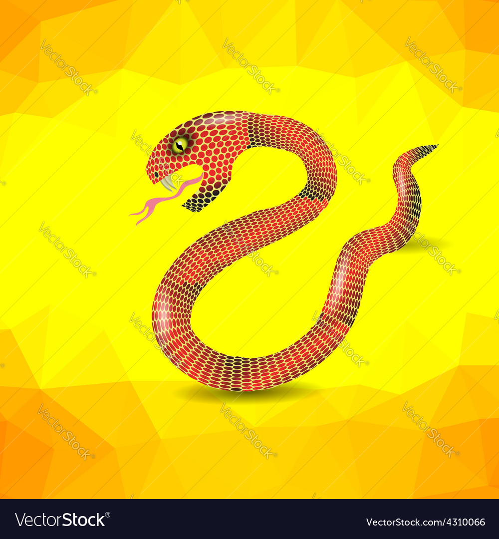 Red snake Royalty Free Vector Image - VectorStock