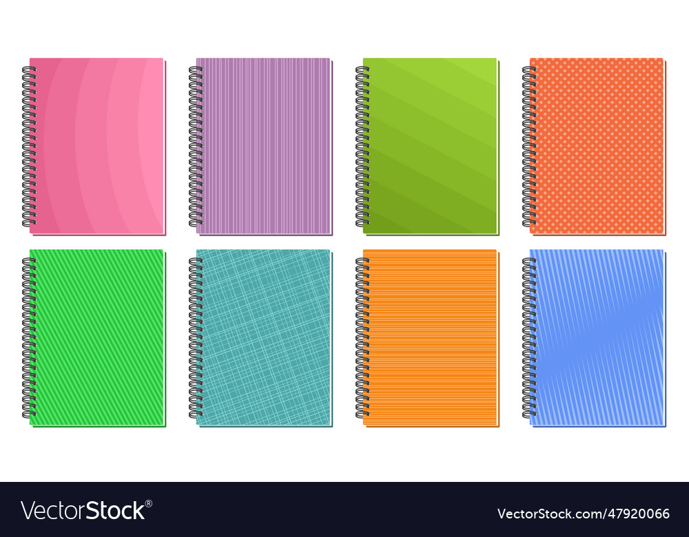 Spiral notebook covers Royalty Free Vector Image