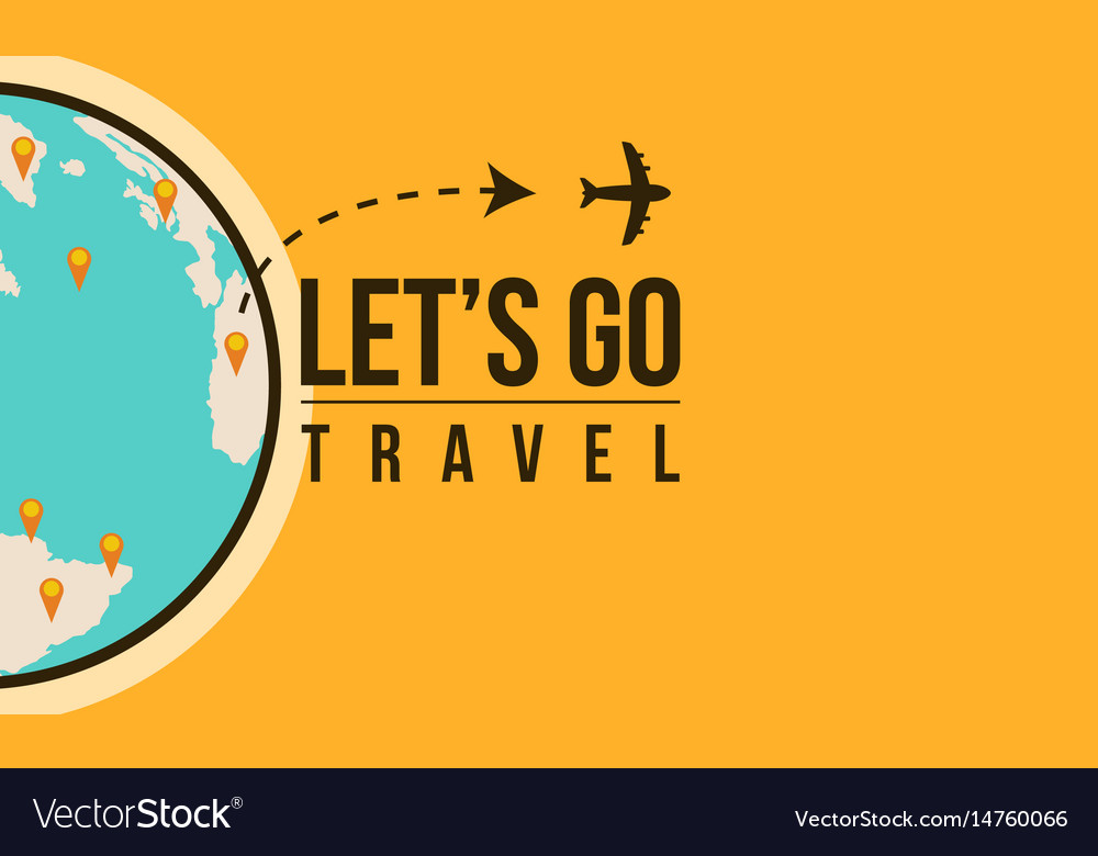 Travel to world design style Royalty Free Vector Image