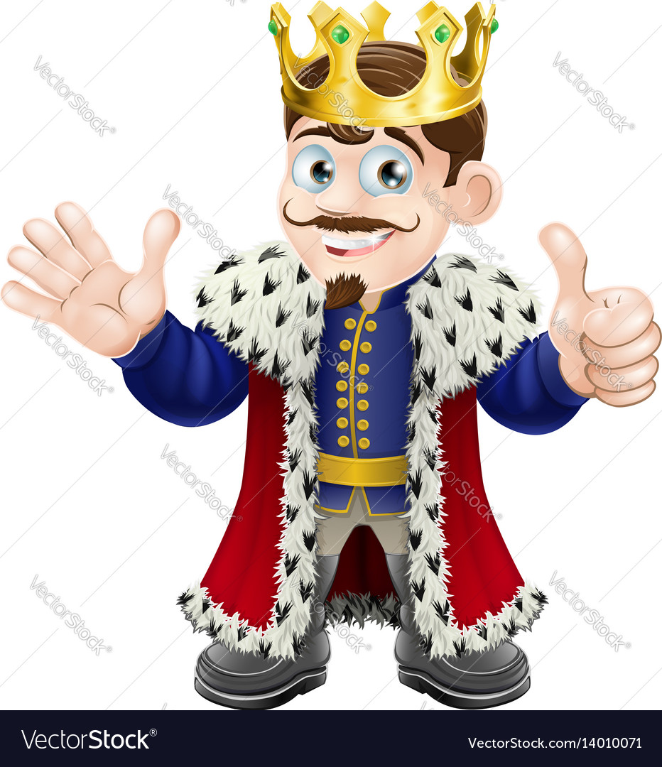 Cartoon king mascot Royalty Free Vector Image - VectorStock