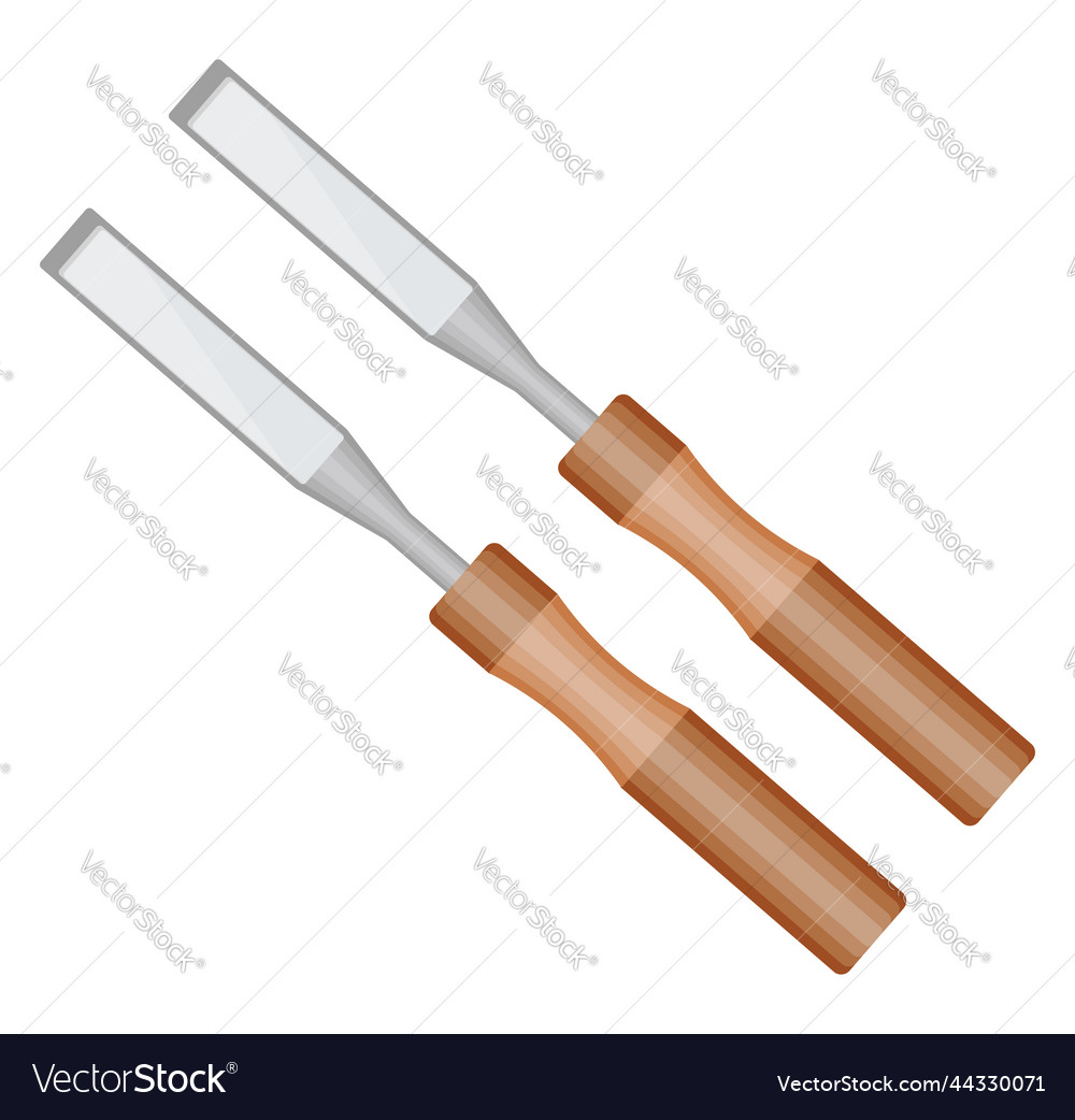 chisel with a wooden handle and a sharp metal blade vector illustration ,  chisel carpenters tool vector image 24704275 Vector Art at Vecteezy