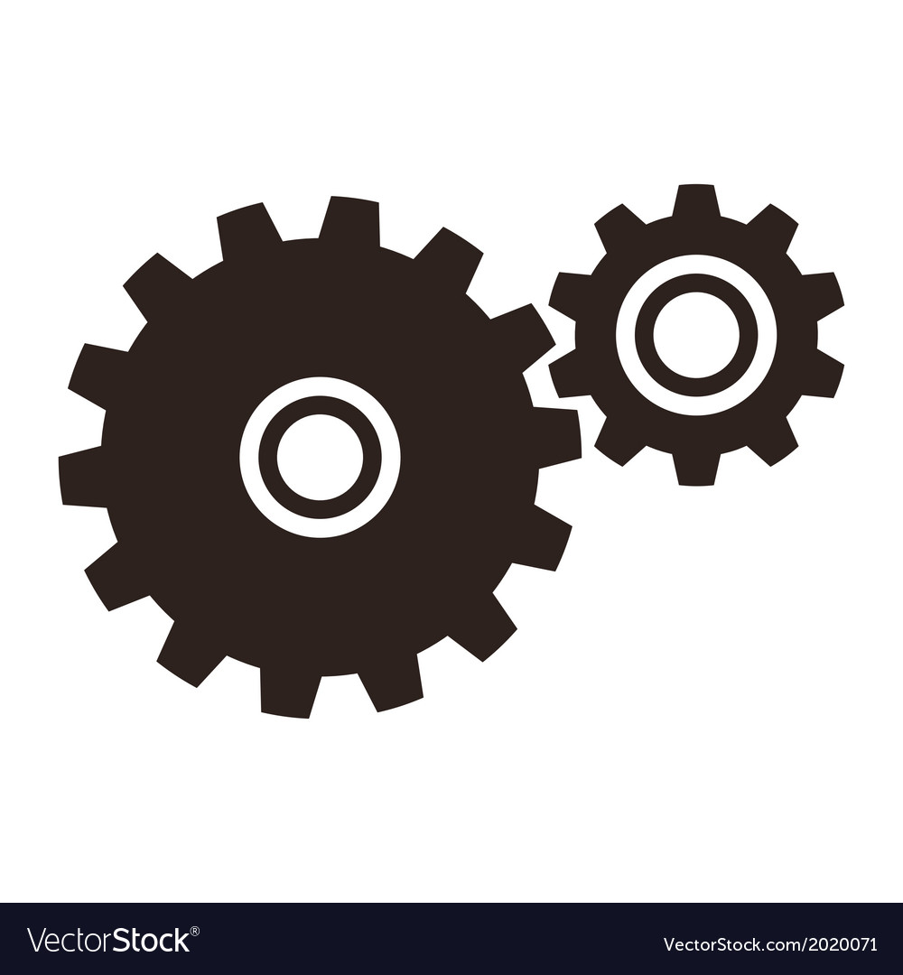 Gears cogs icon Royalty Free Vector Image - VectorStock