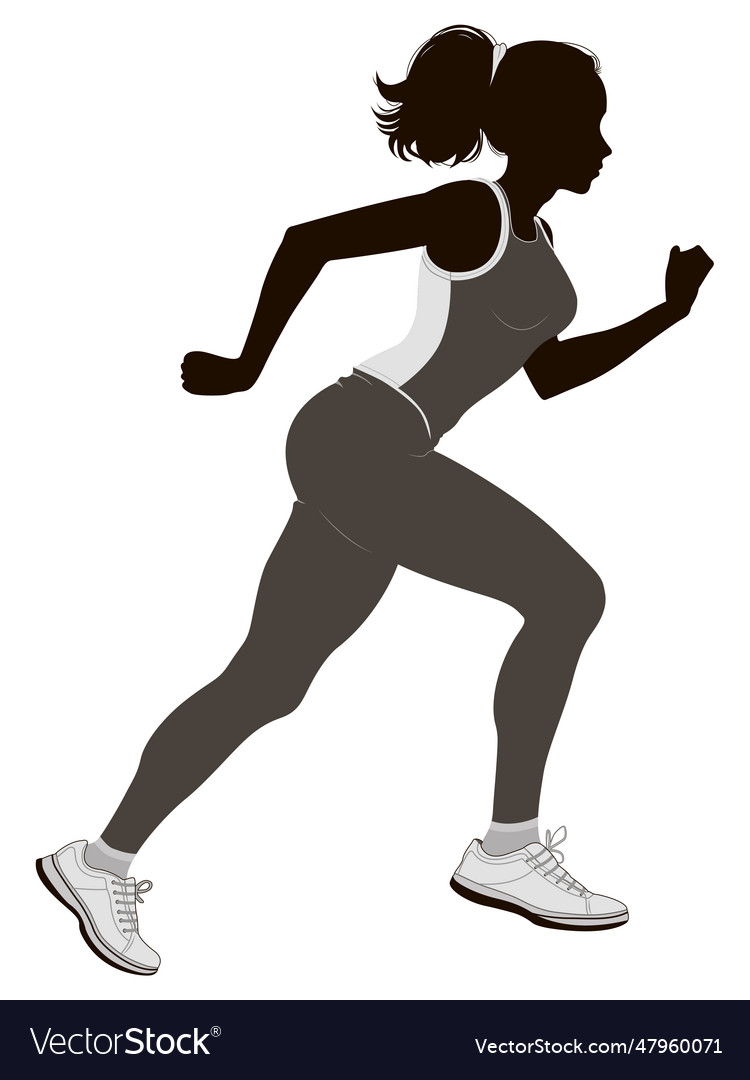 Running Woman Abstract Silhouette Royalty Free Vector Image 7805