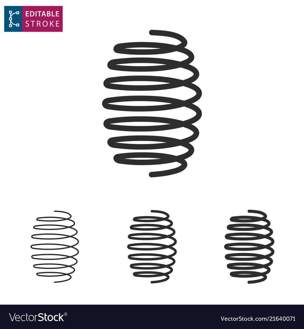 Spring line icon on white background editable Vector Image
