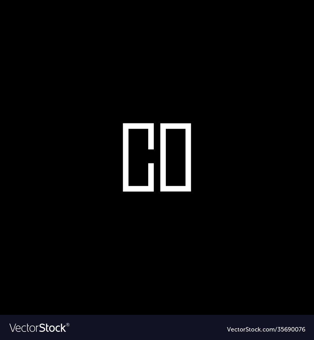 C o letter logo abstract design on black color Vector Image