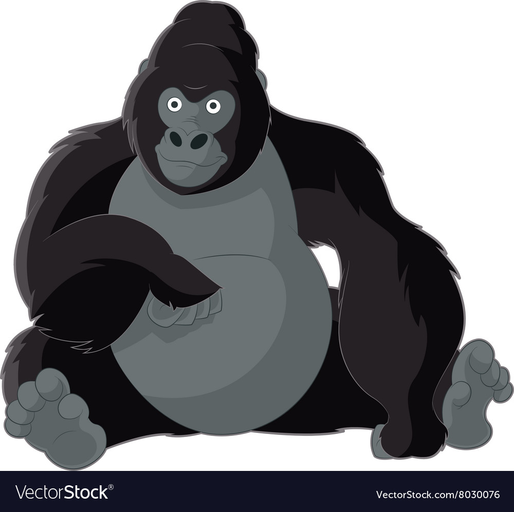 happy cartoon gorilla face