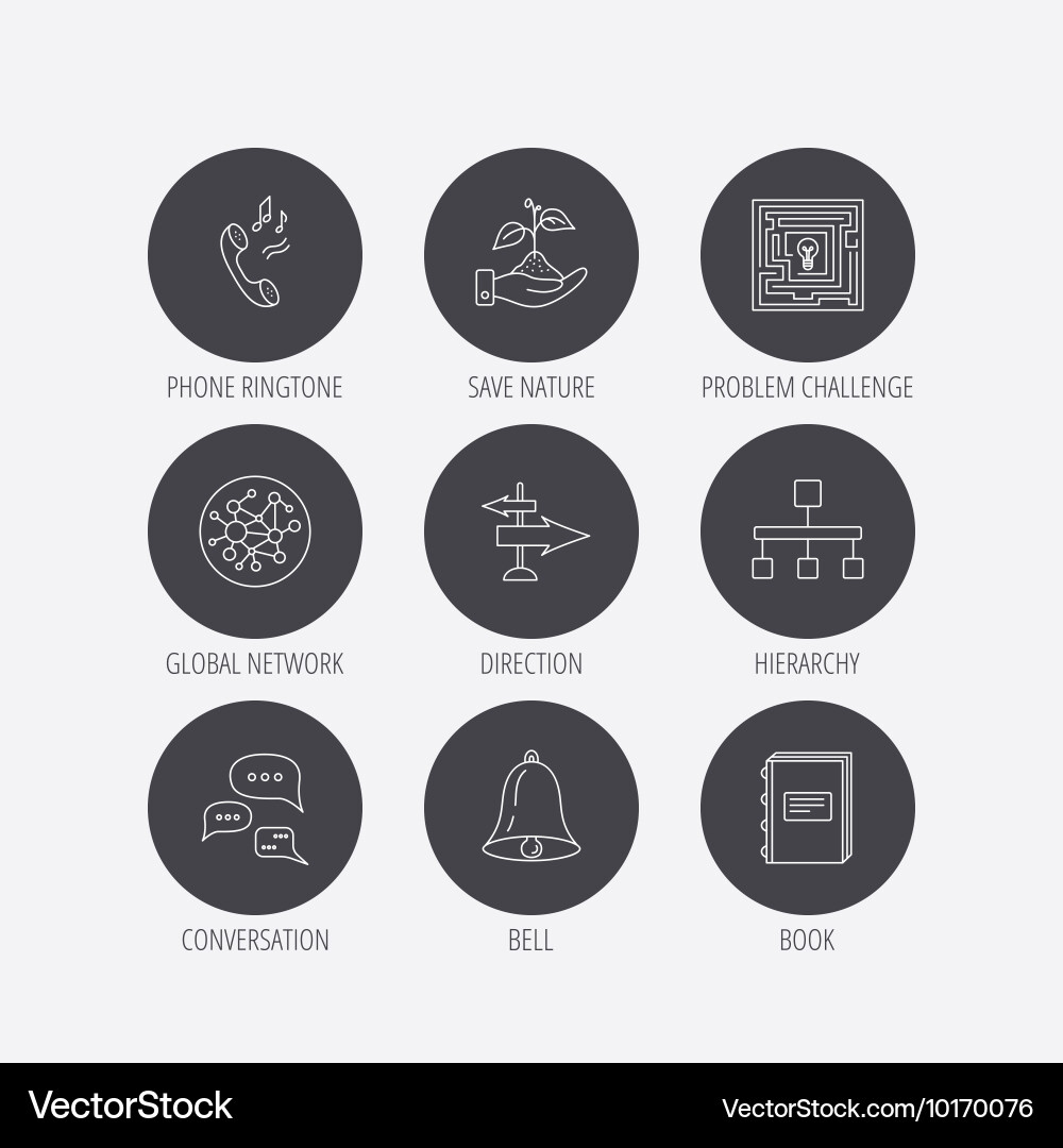 Conversation global network and direction icon Vector Image