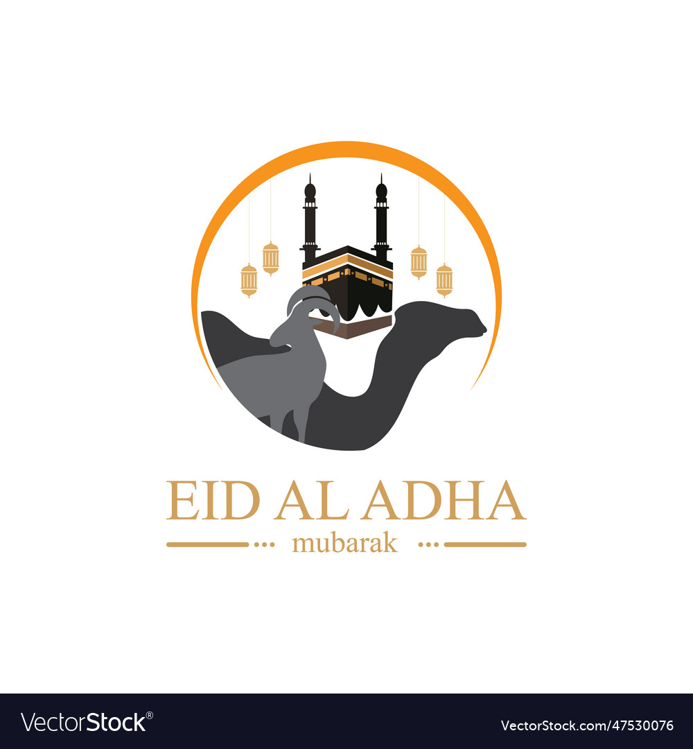 Graphic of eid al adha logo design Royalty Free Vector Image