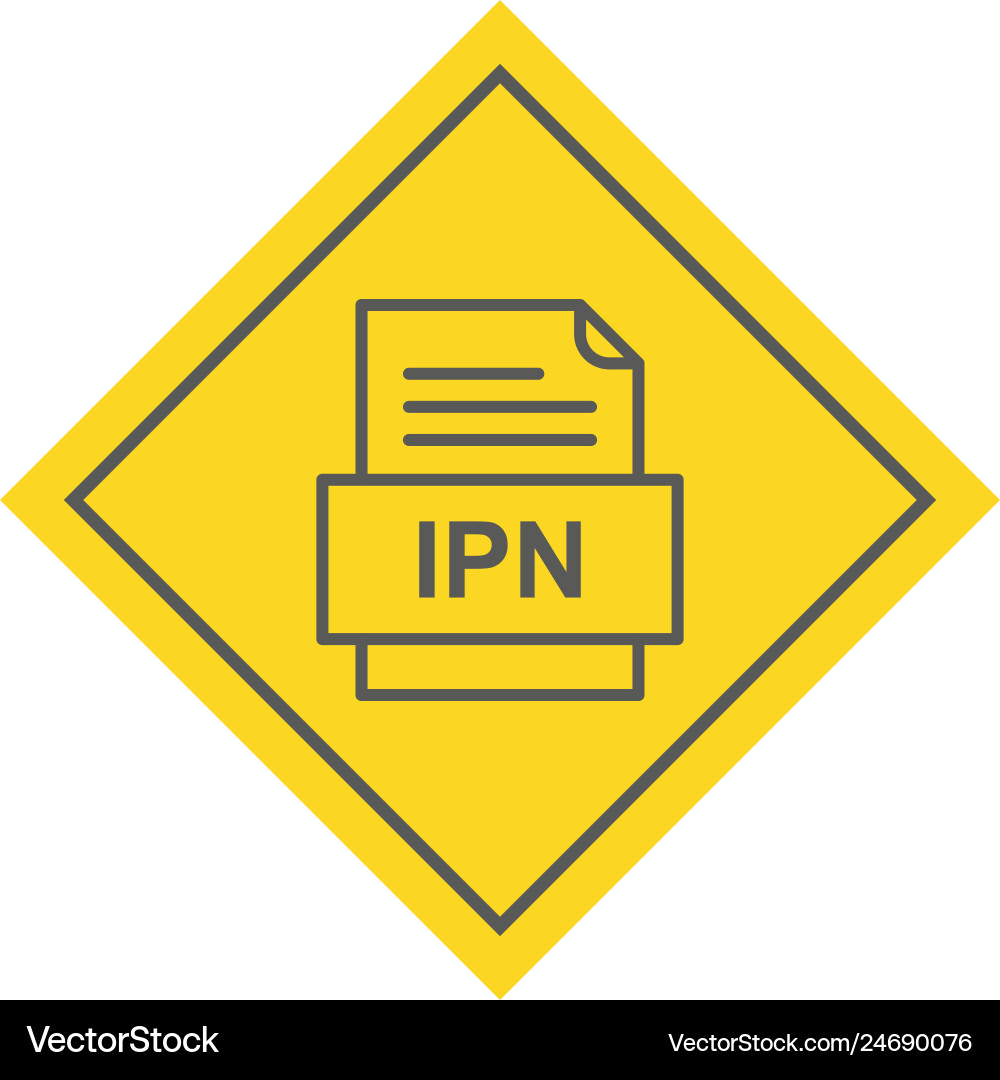 Ipn file document icon Royalty Free Vector Image