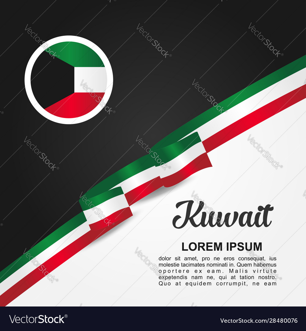 Kuwait independence day design template kuwait Vector Image