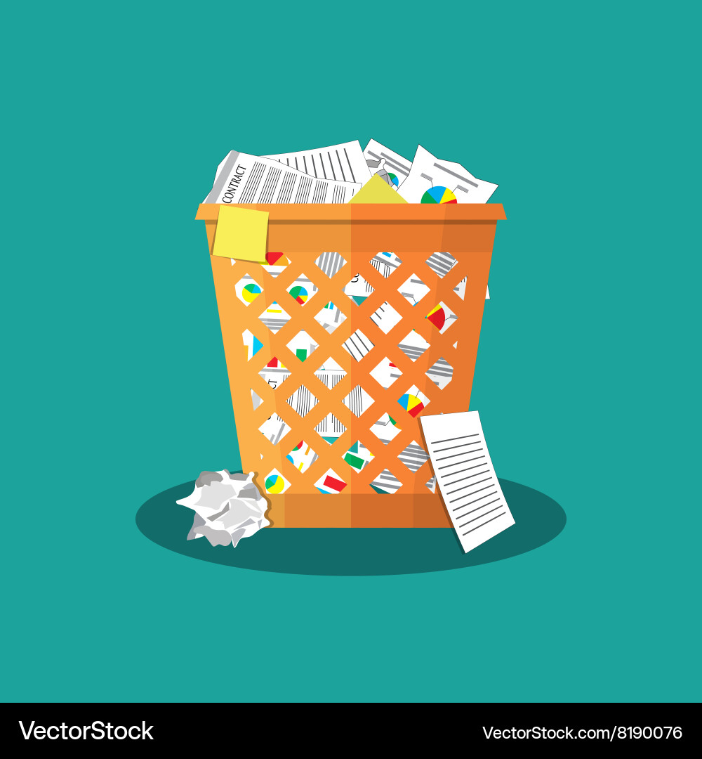 Trash Recycle Bin Garbage Royalty Free Vector Image