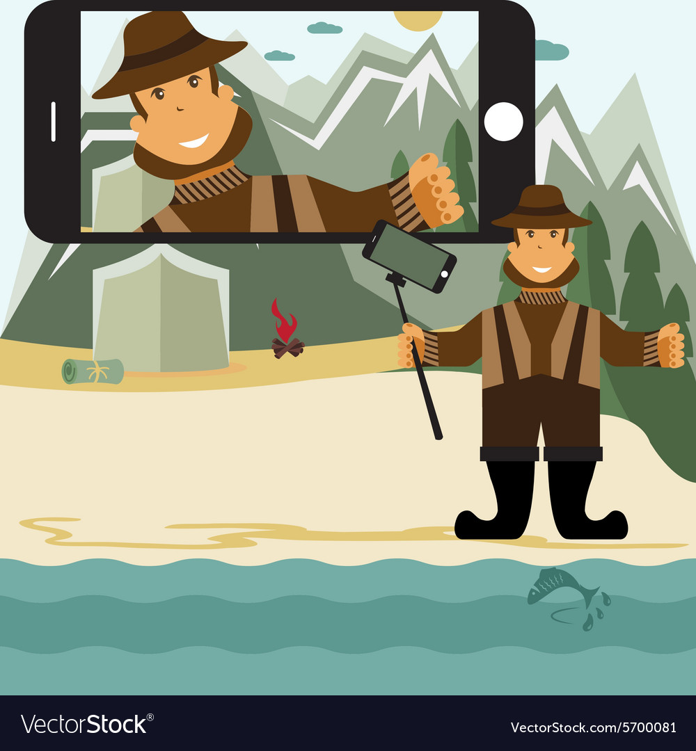 fishing selfie stick