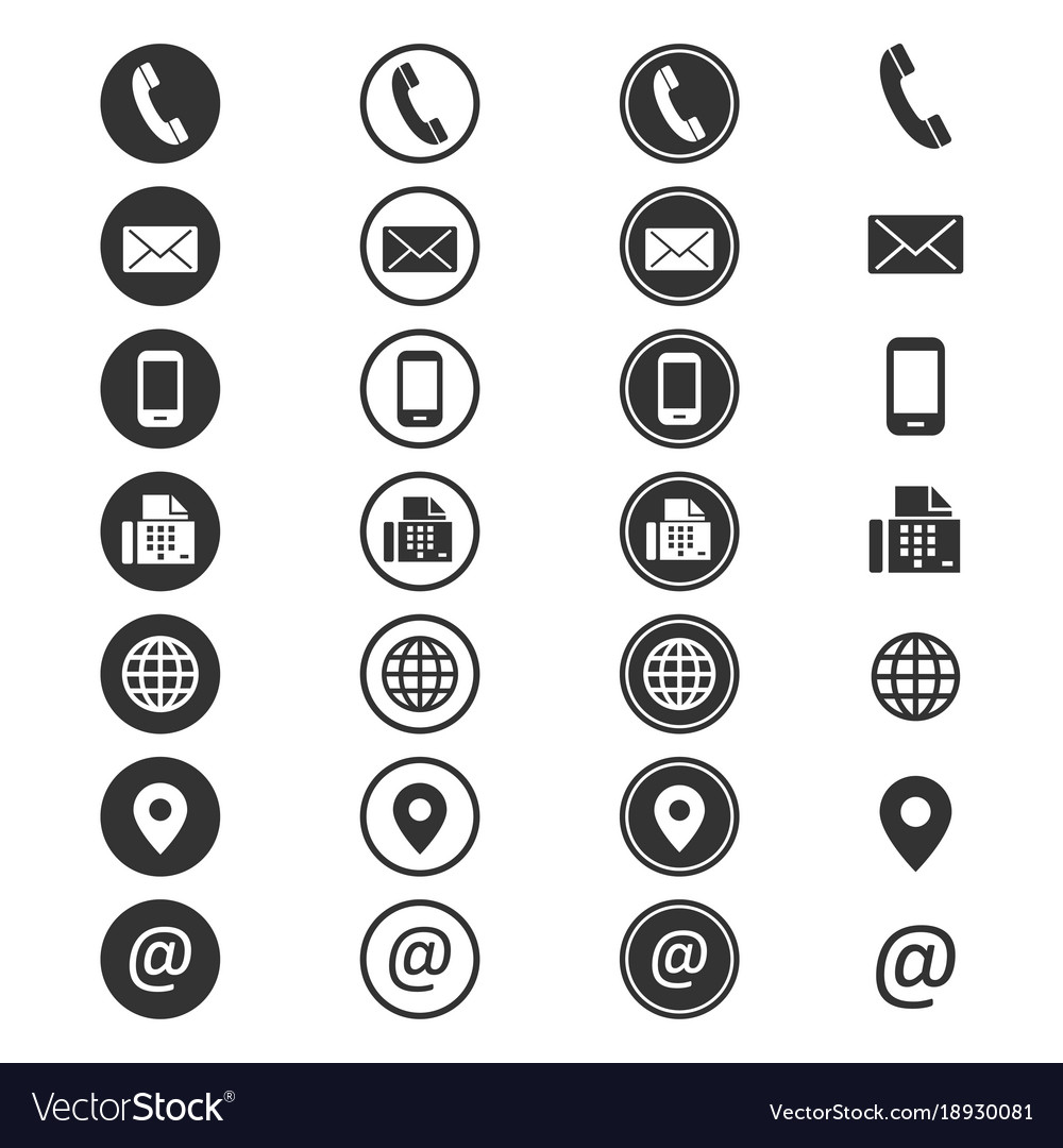 Contact info icon Royalty Free Vector Image VectorStock