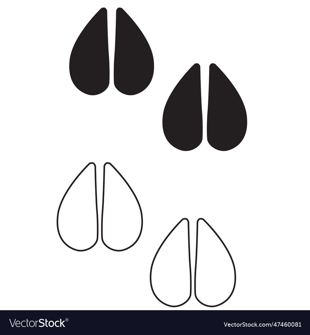 Cow step icon animal footprint sing step Vector Image