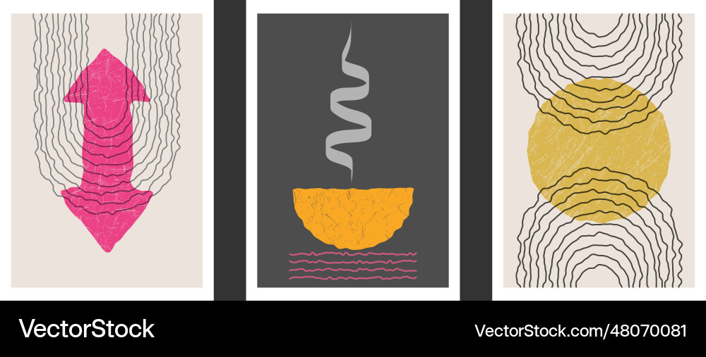 Creative collection for interior design a set Vector Image