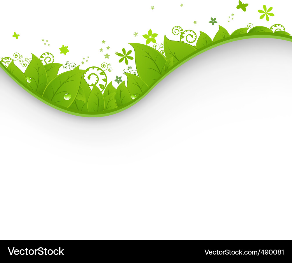 Spring background with leaves Royalty Free Vector Image
