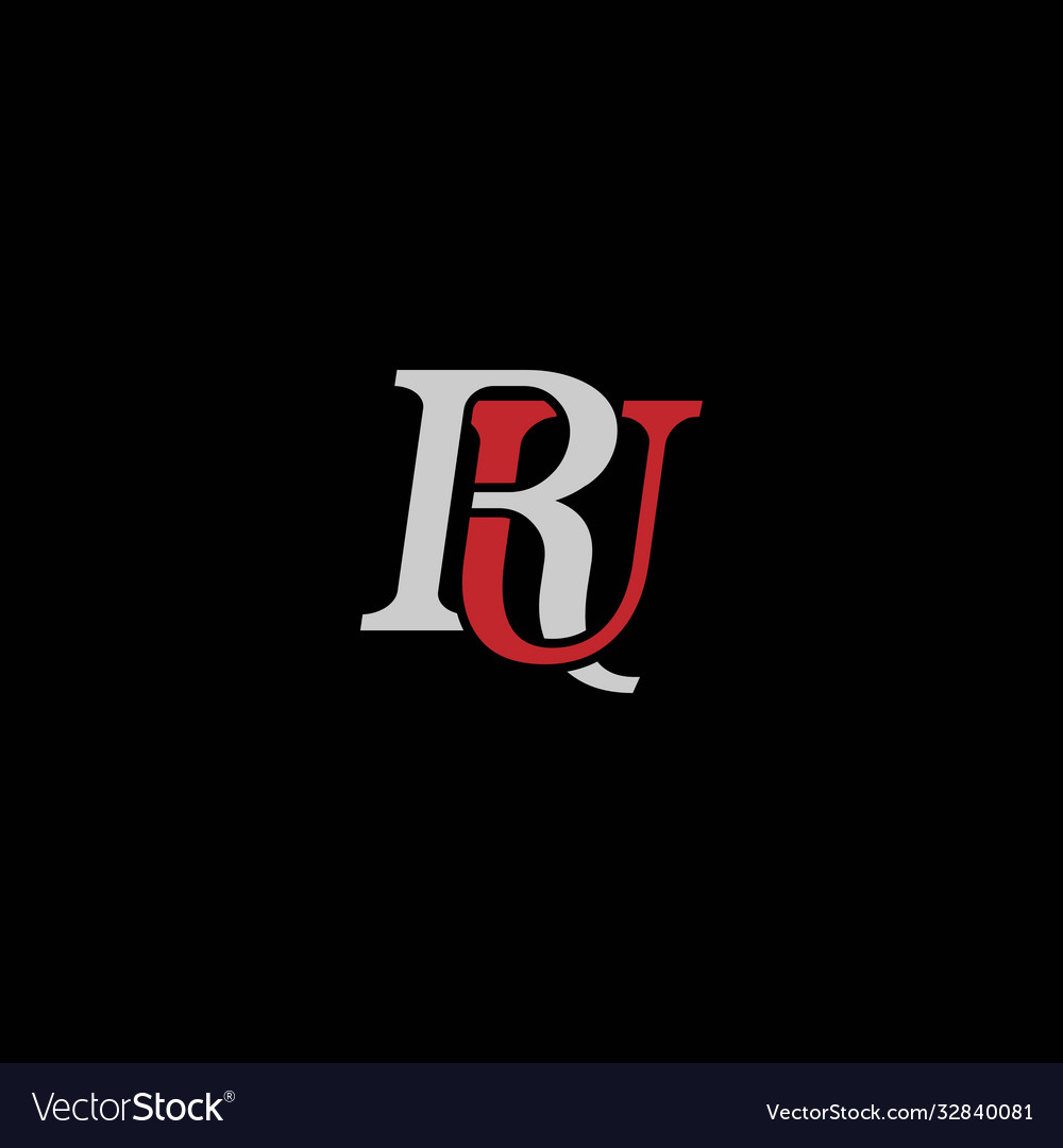 Ur or ru logo and icon designs with black Vector Image
