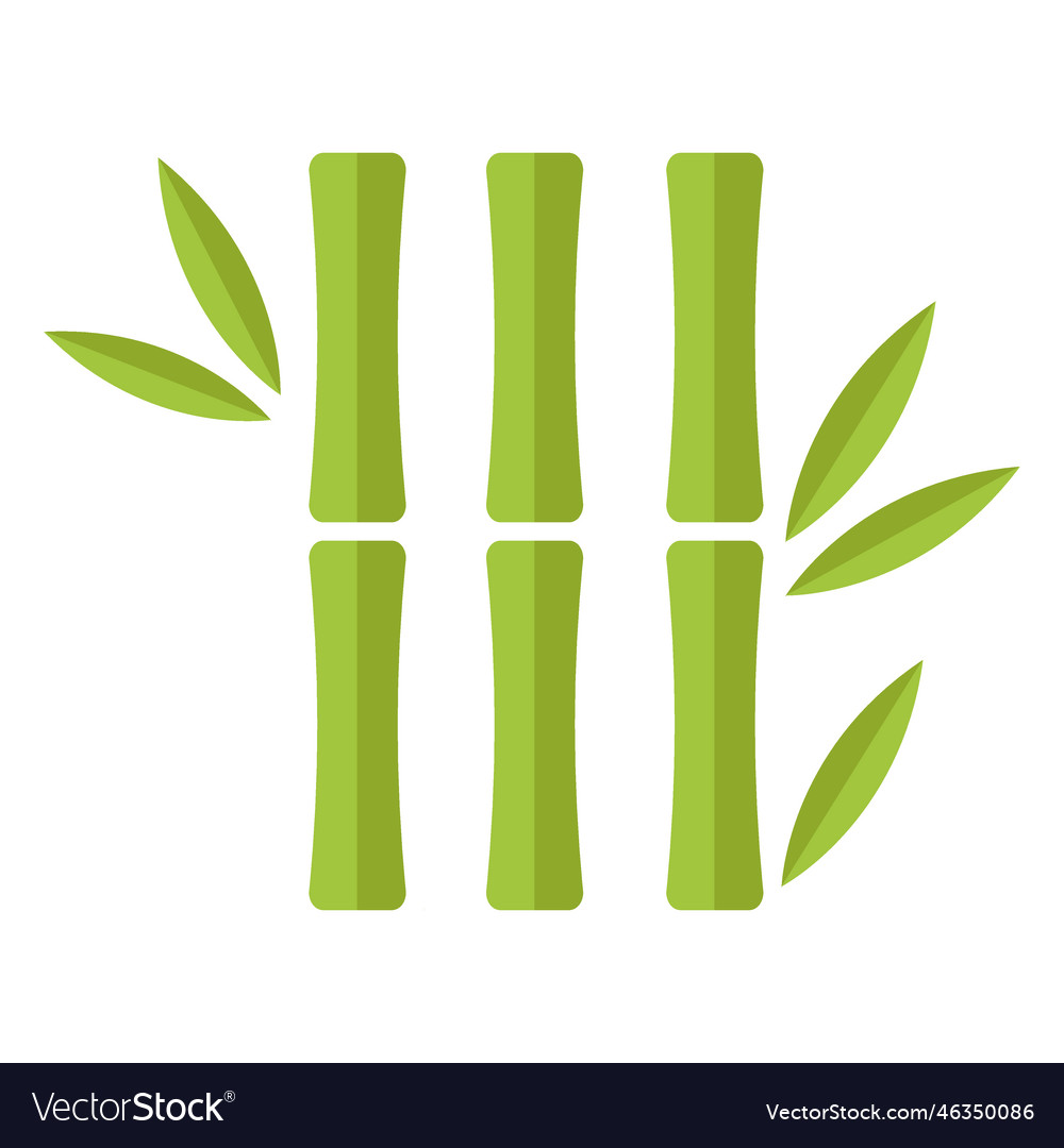 Bamboo light green three identical icon Royalty Free Vector