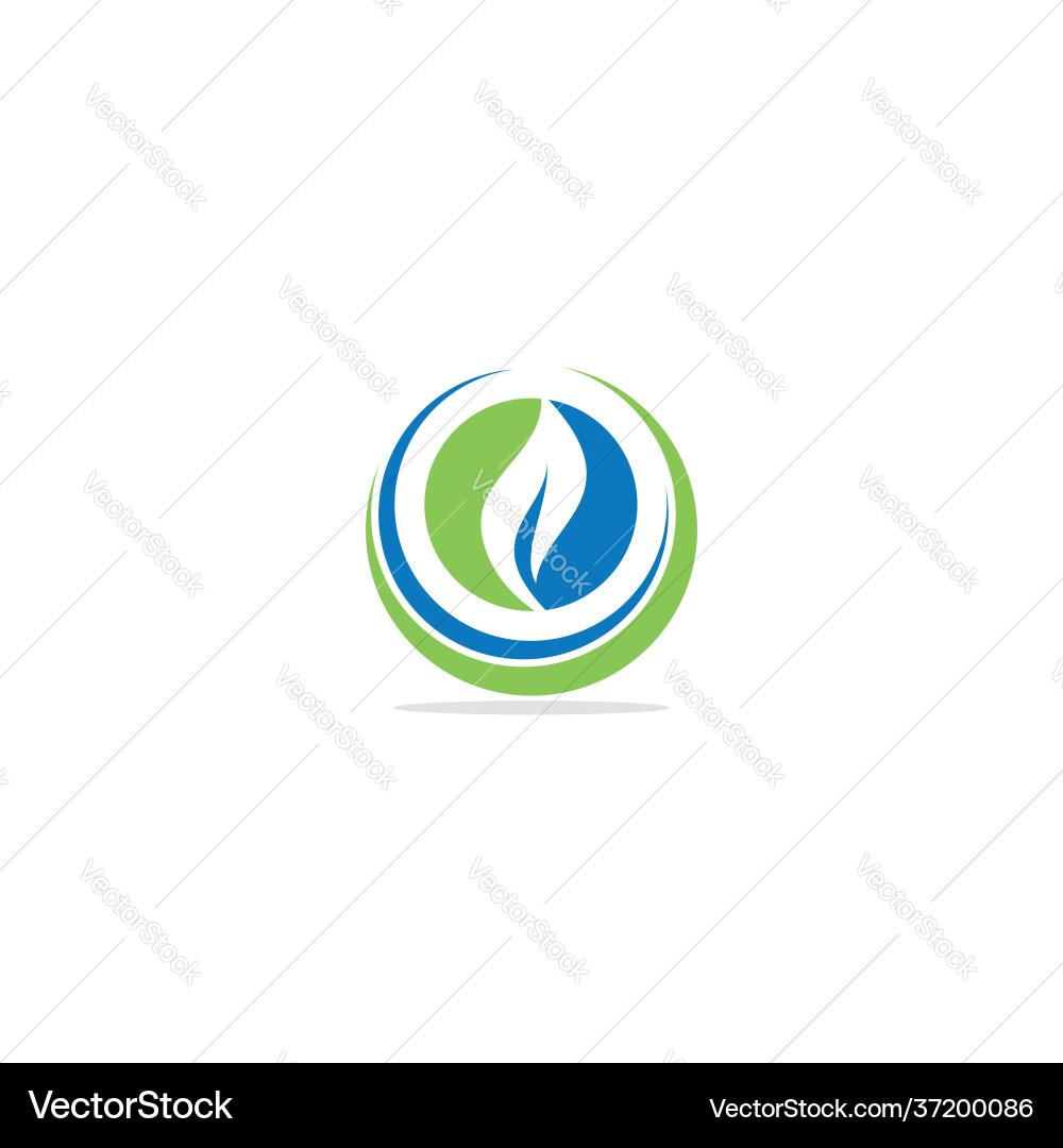 Green leaf organic logo Royalty Free Vector Image