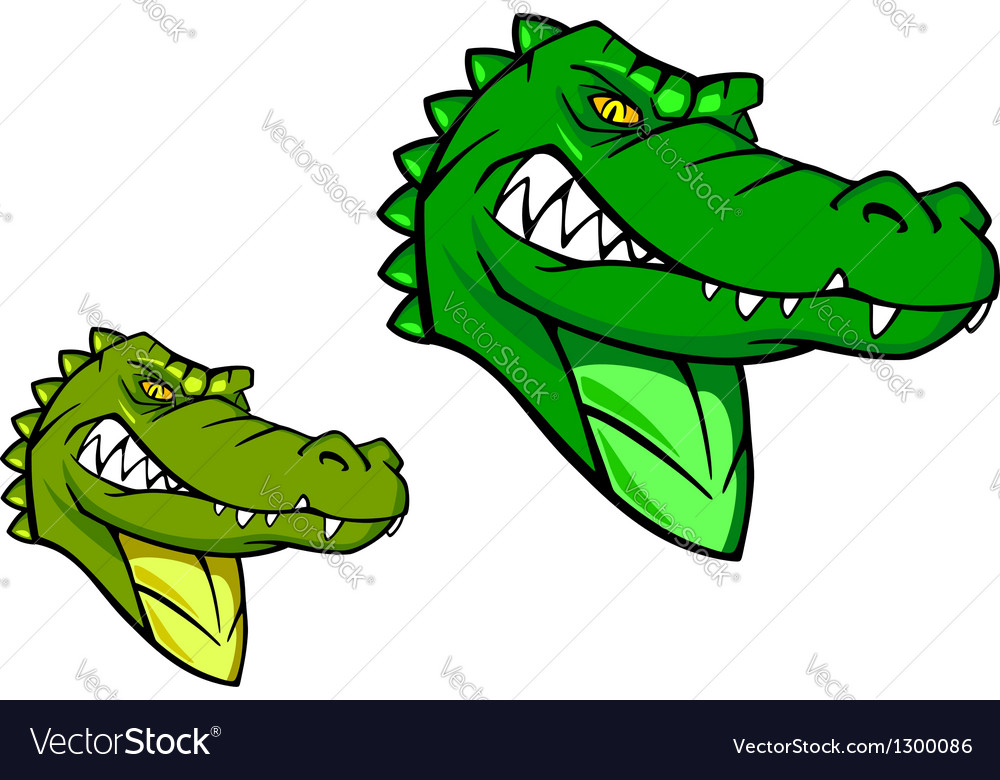 Green wild alligator Royalty Free Vector Image