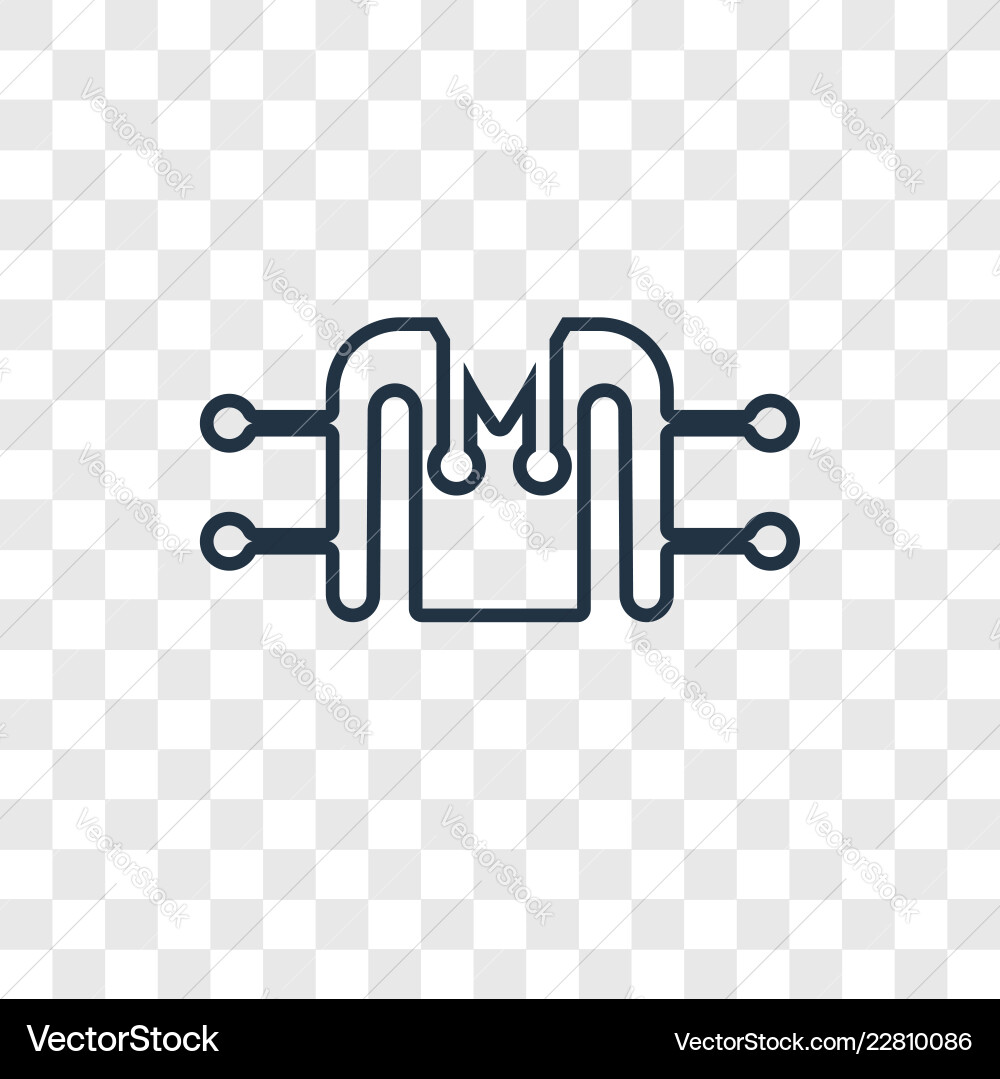Jacket concept linear icon isolated Royalty Free Vector