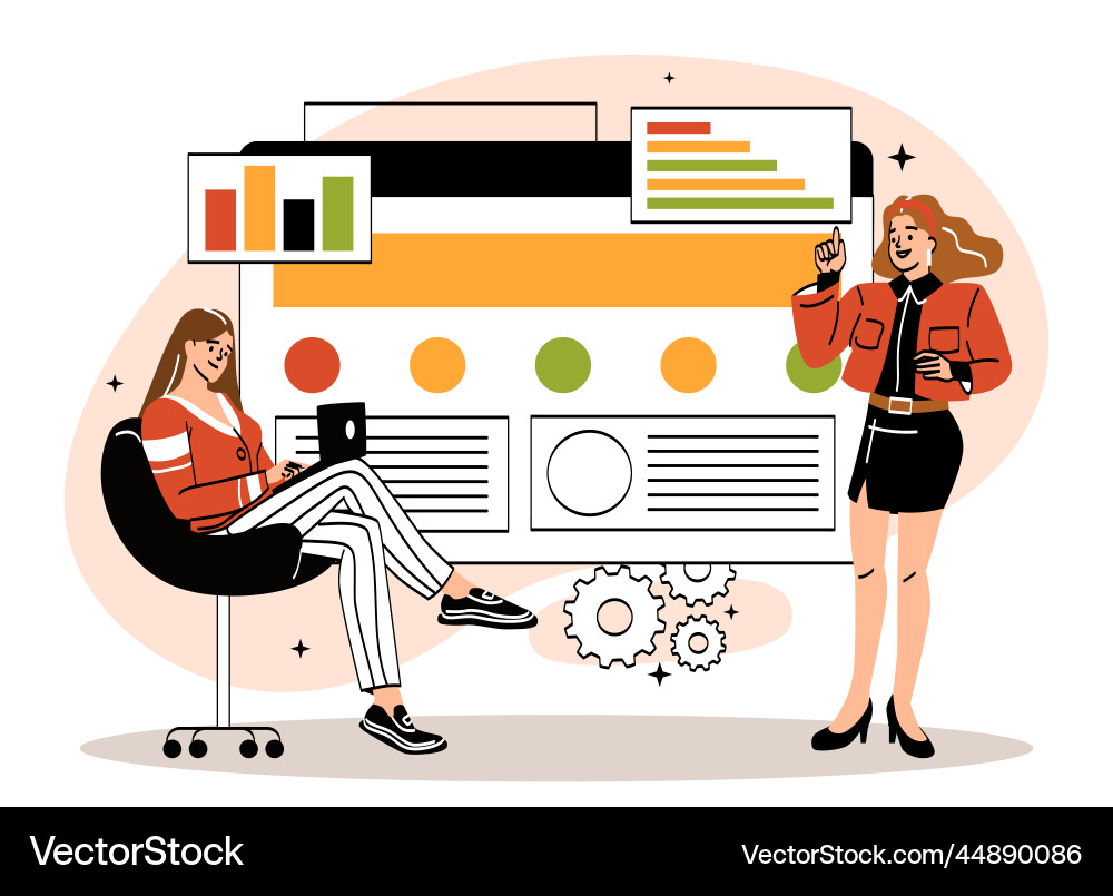 Seo analytics concept Royalty Free Vector Image