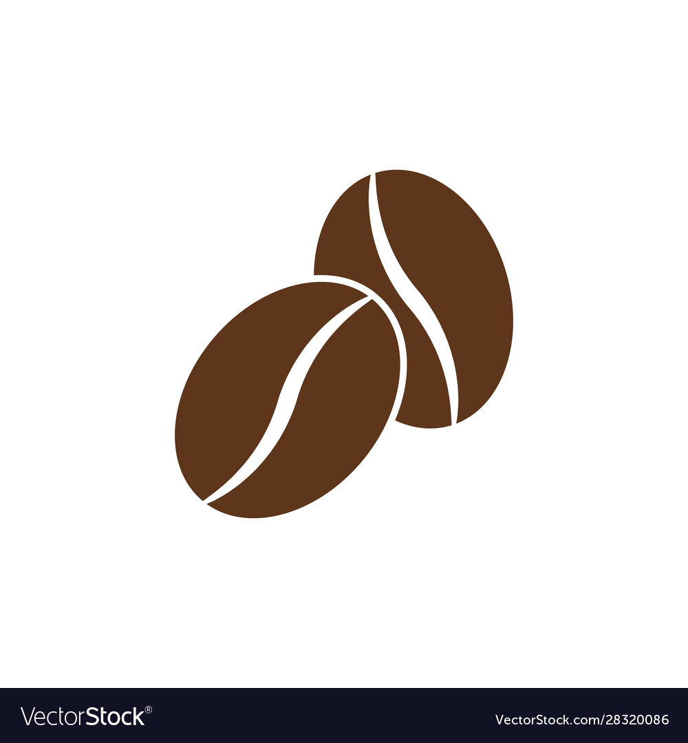 Download Simple coffee bean icon Royalty Free Vector Image