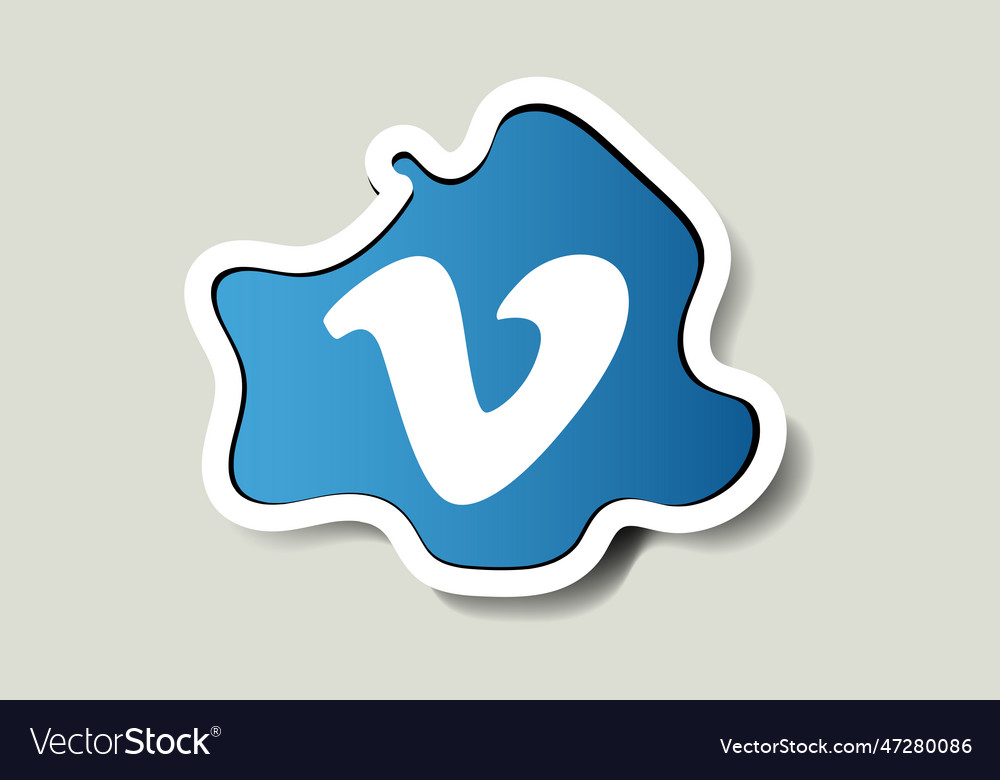 Vimeo logo is a stylized representation Royalty Free Vector