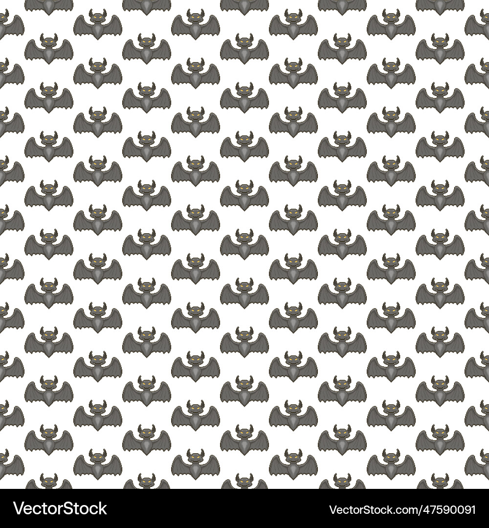Pattern of soaring black vampire bat Royalty Free Vector