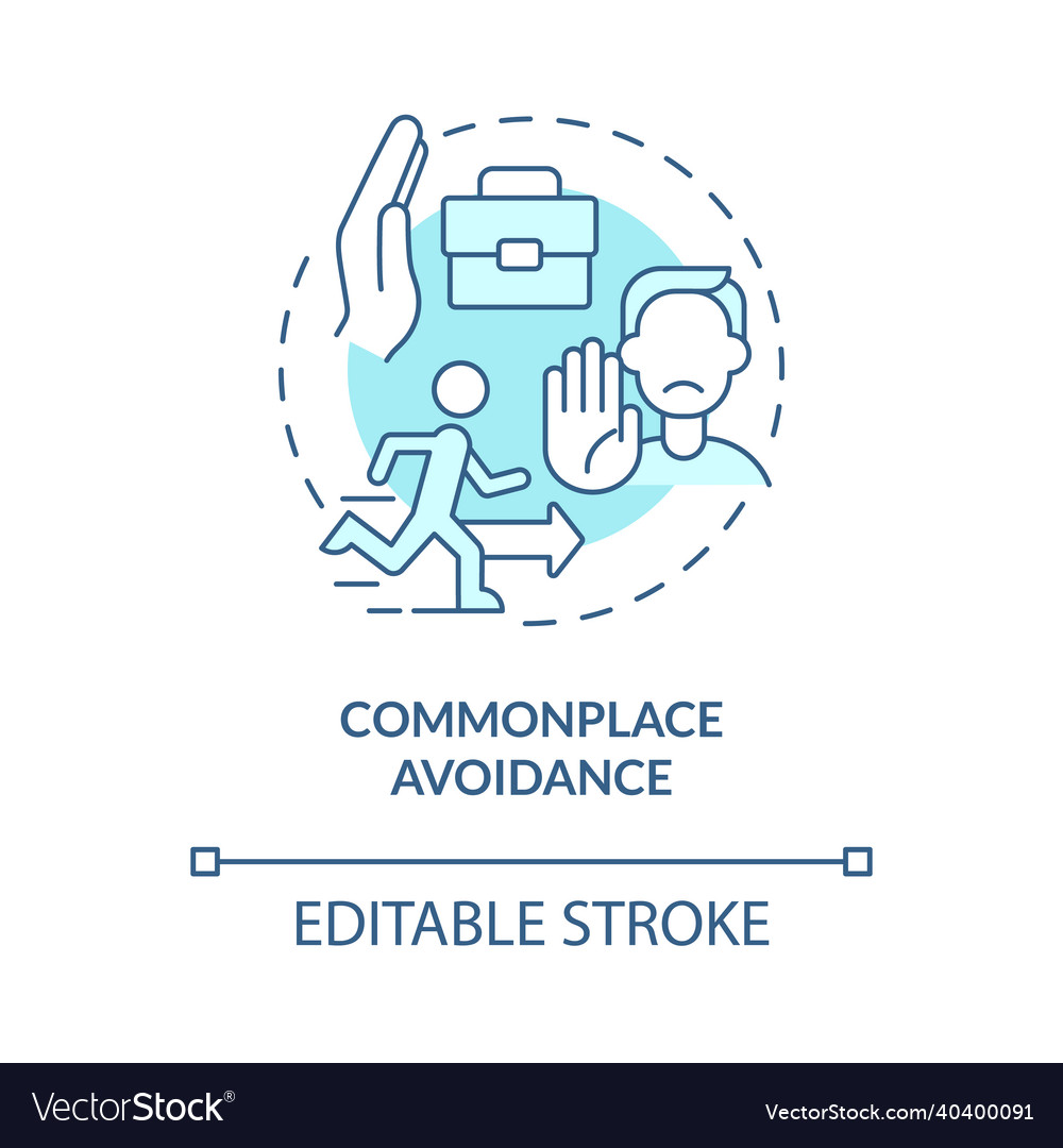 Workplace avoidance concept icon Royalty Free Vector Image