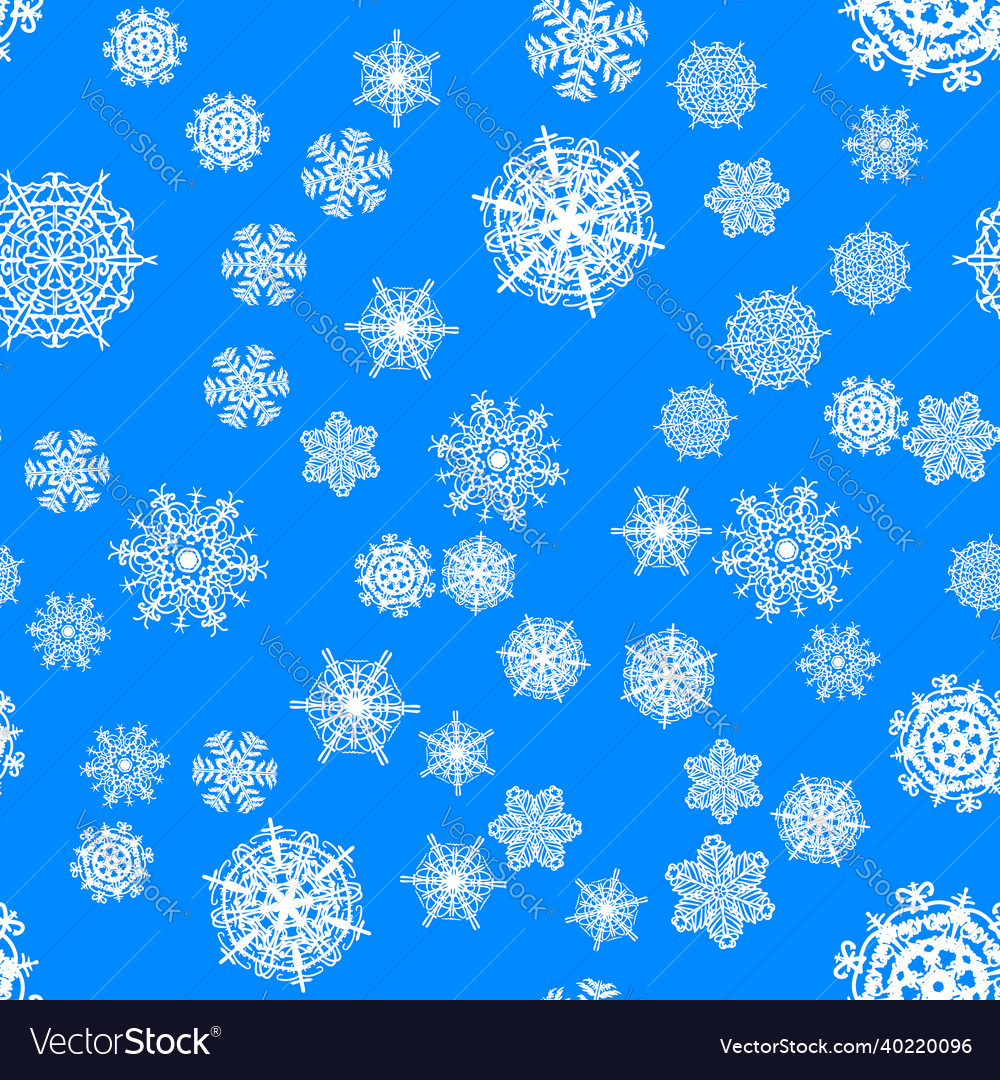 Christmas Snow Seamless Pattern With Beautiful Vector Image