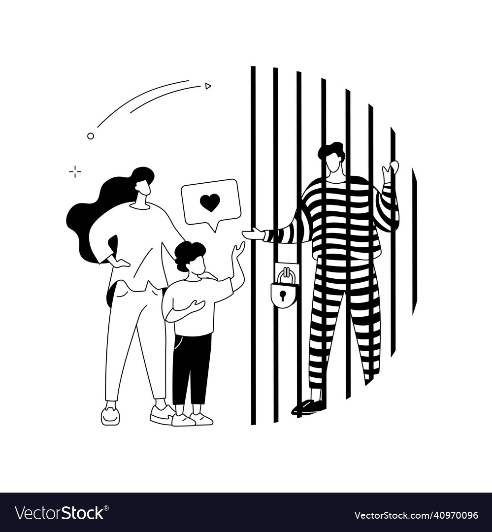 Dads in prison abstract concept Royalty Free Vector Image