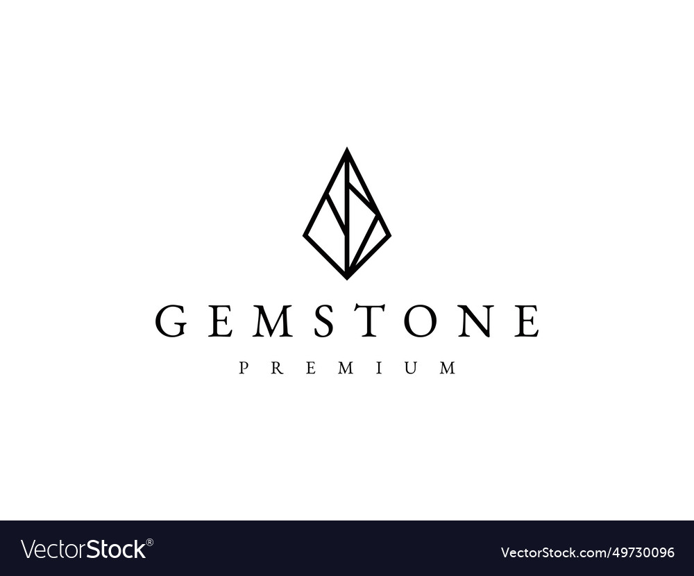 Diamond gemstone colorful logo design Royalty Free Vector