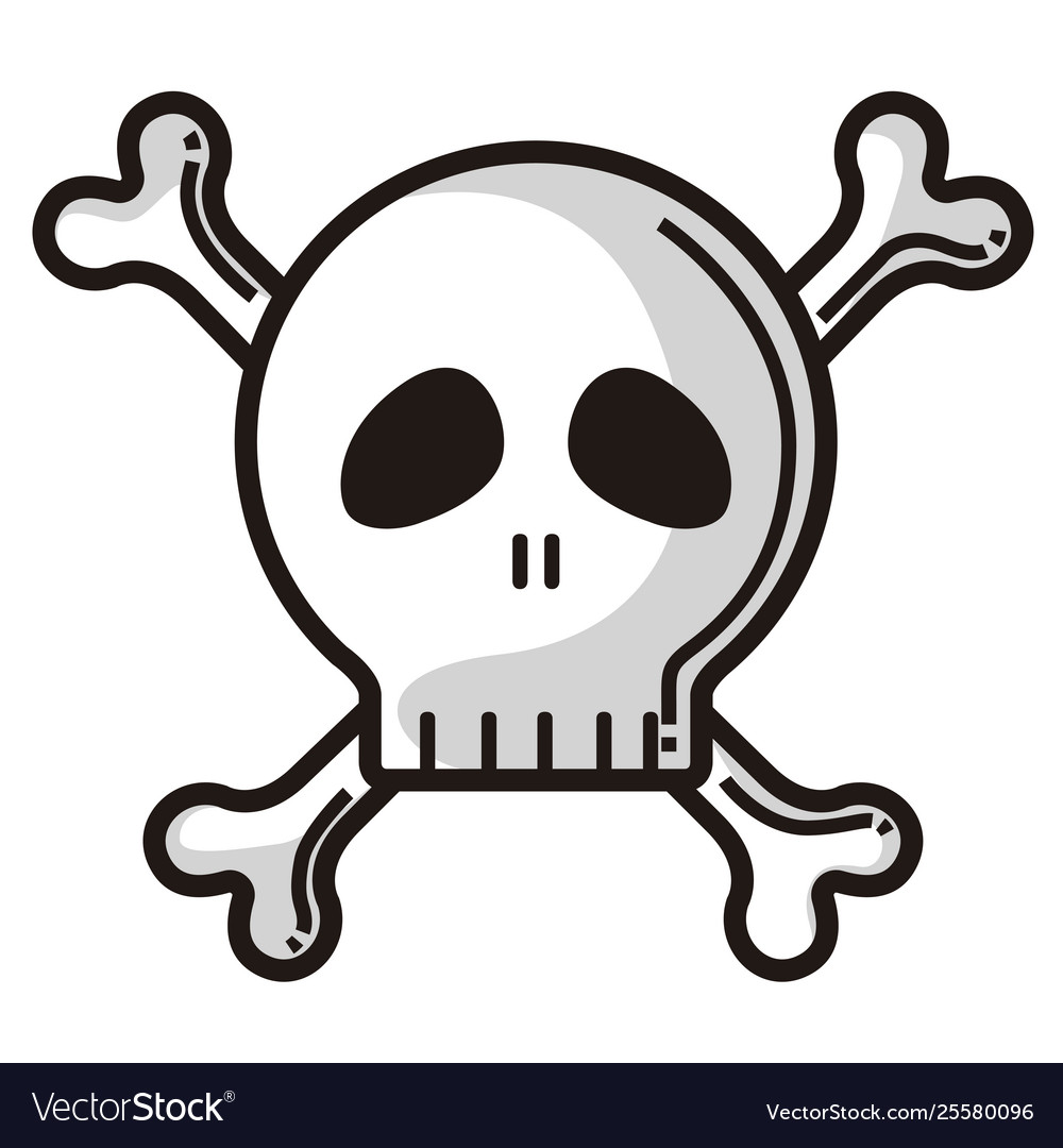 Isolated skull icon death danger symbol Royalty Free Vector