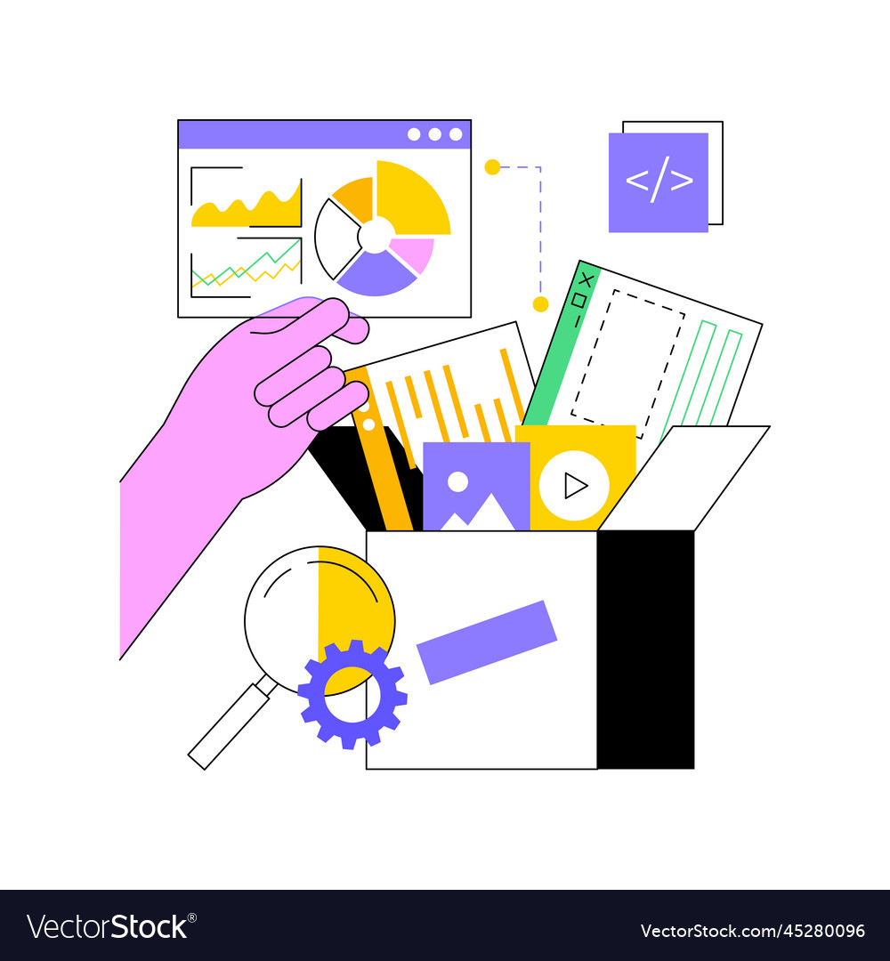 Packaged software abstract concept Royalty Free Vector Image
