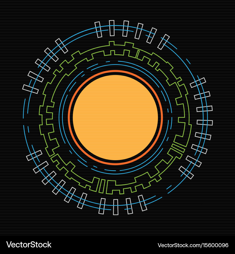 Technology digital future abstract circle Vector Image