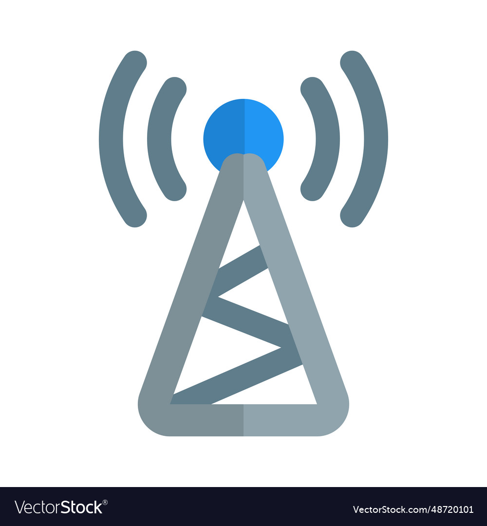 Cellular network from tower connectivity isolated Vector Image