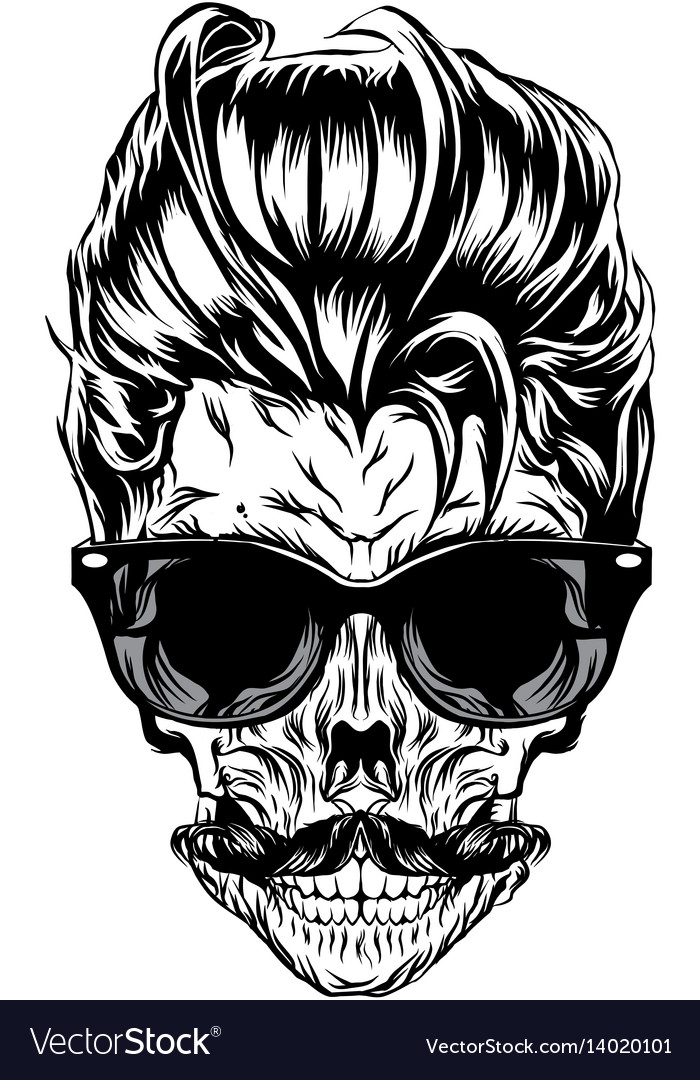 Hipster skull image