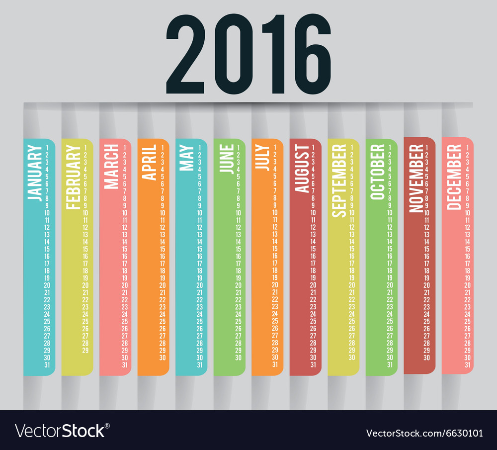 New year calendar schedule Royalty Free Vector Image