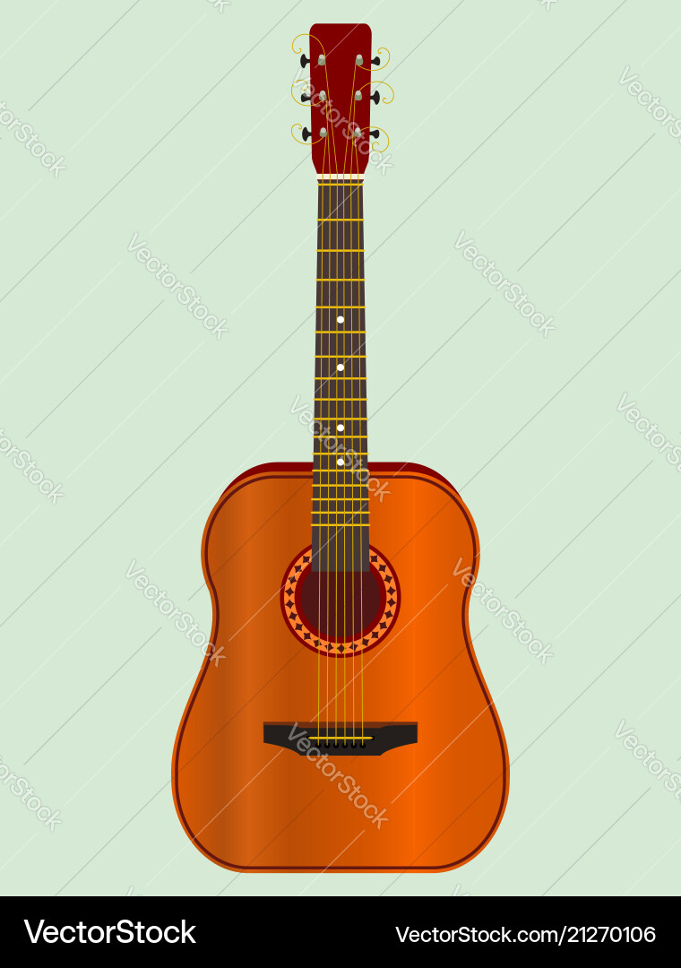 Classical acoustic guitar Royalty Free Vector Image
