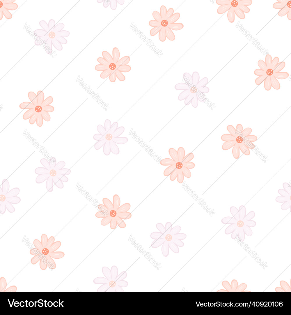 Doodle ditsy seamless pattern hand drawn Vector Image