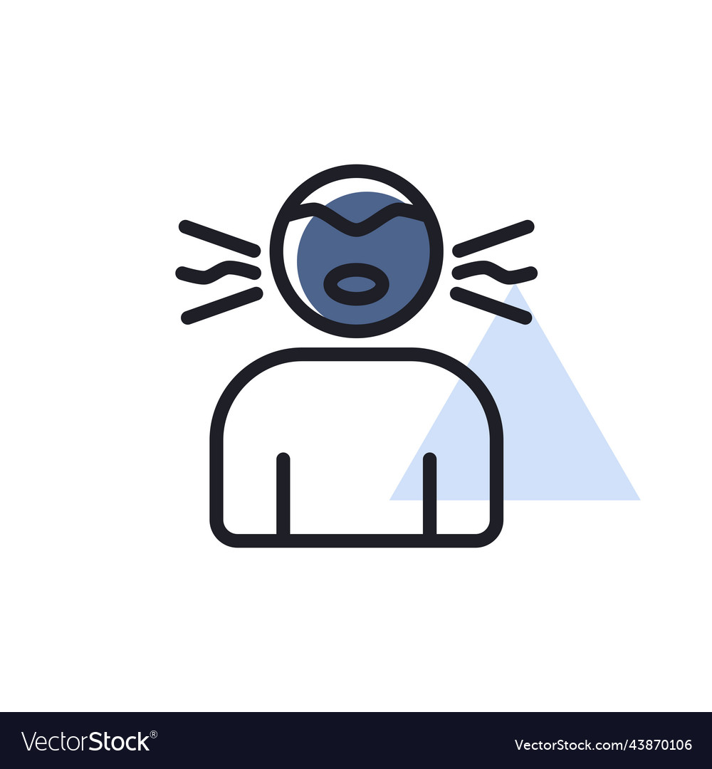 Novel coronavirus symptoms dry cough icon Vector Image