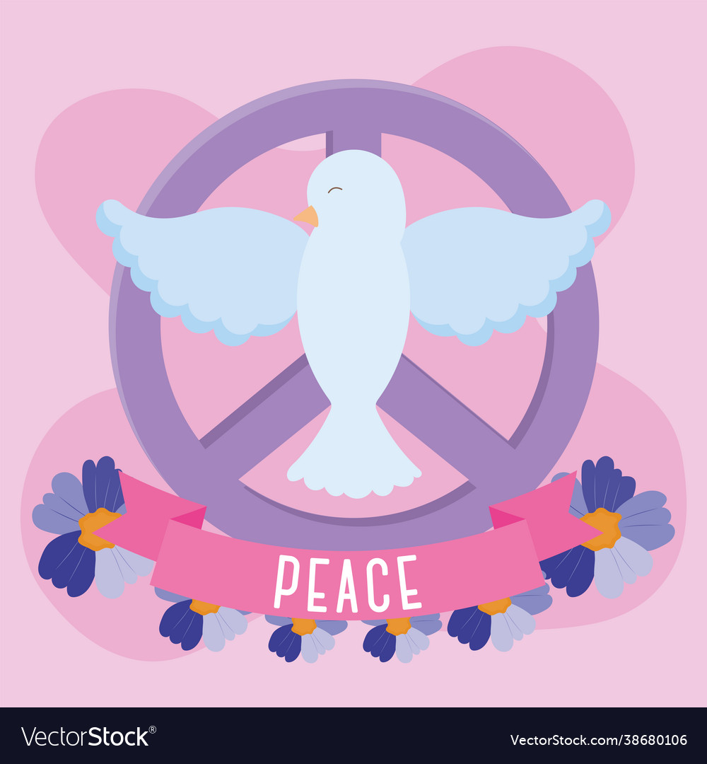 Peace white dove Royalty Free Vector Image - VectorStock