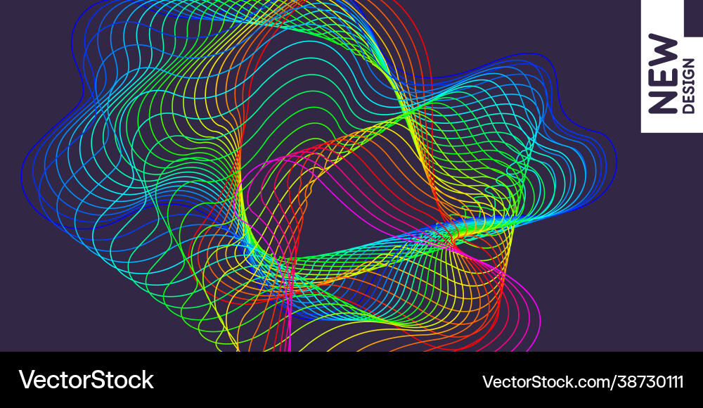 Abstract background with dynamic waves Royalty Free Vector