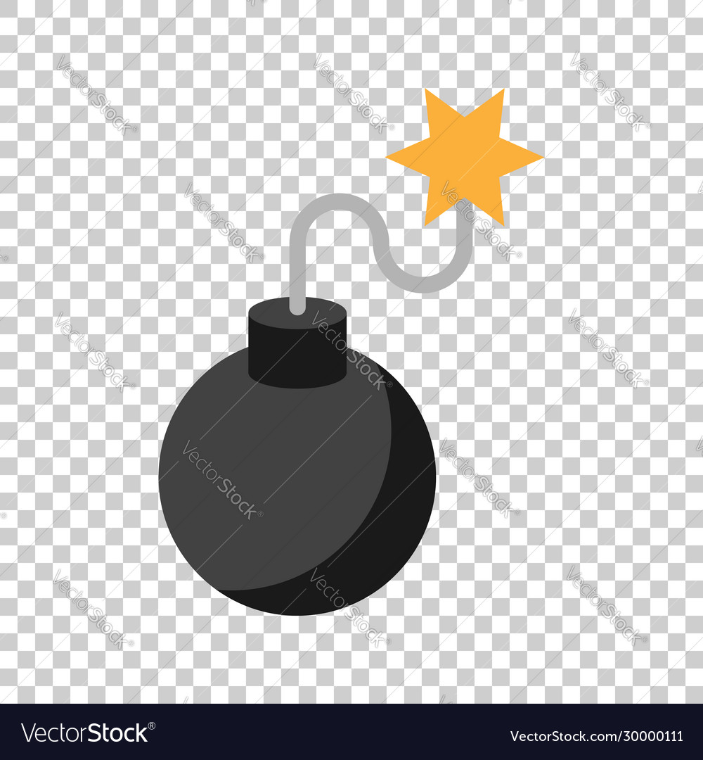 Bomb Icon In Flat Style Dynamite On White Vector Image Bomb Icon In Flat Style Dynamite On White Vector Image